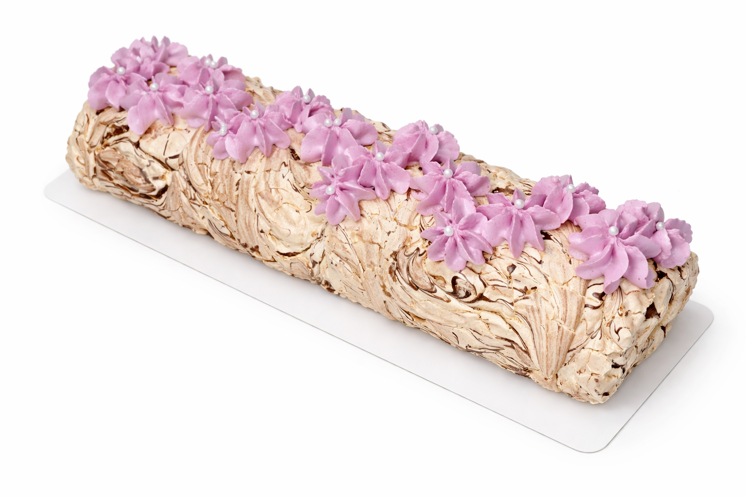 Меренговый рулет мрамор — черная смородина